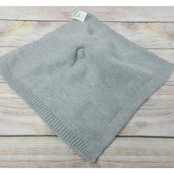 Modern Baby Knit Plush Elephant Lovey Security Blanket Gray Sweater 13" x 13" - Picture 3 of 4